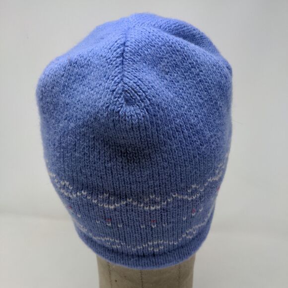Wigwam Woolen Mills Women's Knit Beanie Ski Hat Fair Isle Blue Vintage Made USA - Picture 6 of 10